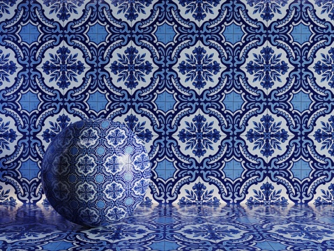  法式拼花瓷砖 厨房瓷砖 洗手间瓷砖 地砖 墙砖 花砖3d模型 