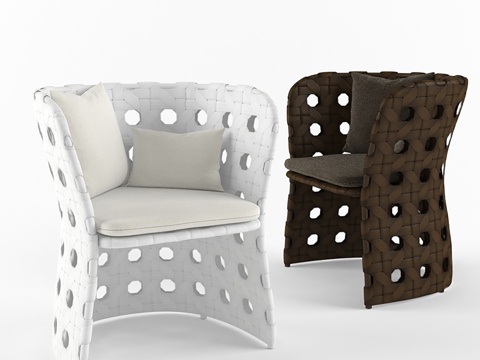  现代休闲椅组合3d模型 