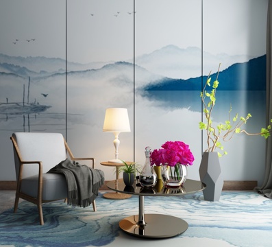  沙发茶几组合3d模型 