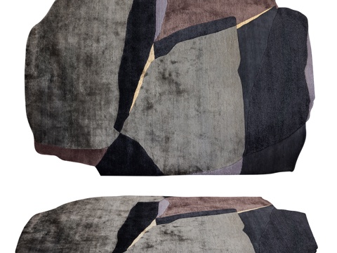  现代异形地毯3d模型 