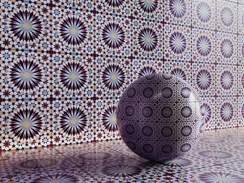  法式拼花瓷砖 厨房瓷砖 洗手间瓷砖 地砖 墙砖 花砖3d模型 