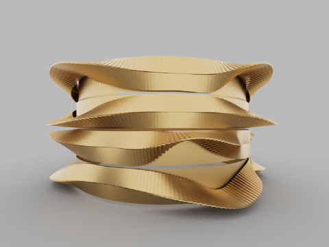  现代风格前卫酒店建筑3d模型 