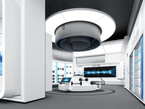 现代科技展厅su模型