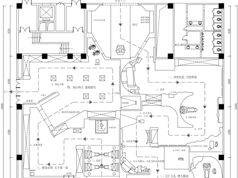 孔子博物馆展厅平面图CADcad施工图