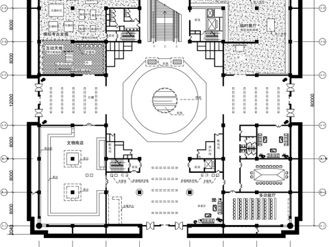 文物展厅平面图CADcad施工图