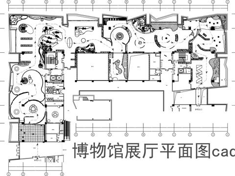 博物馆展厅平面图CADcad施工图