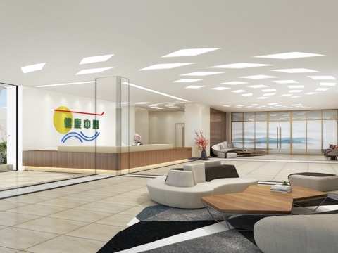  体检中心大厅3d模型 