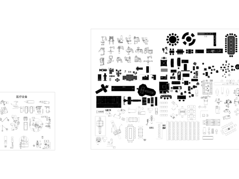 医疗器械设备CAD图库cad施工图