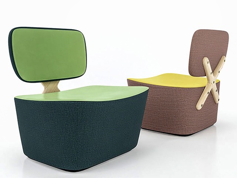  现代休闲单椅3d模型 