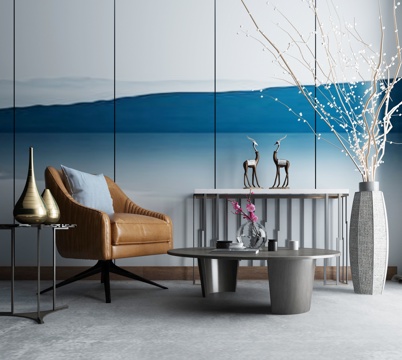  后现代沙发茶几组合3d模型 