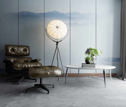  现代茶几沙发组合3d模型 