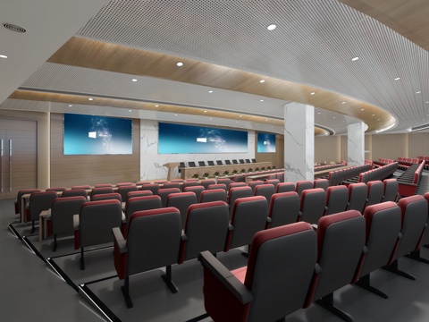  报告厅3d模型 