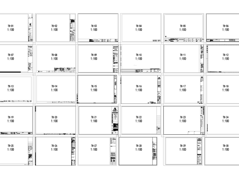 CAD图框图表标准样式施工图集cad施工图