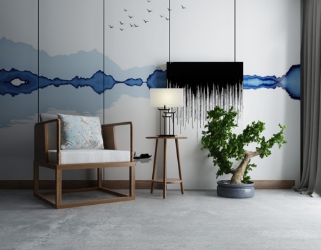  现代沙发茶几组合3d模型 