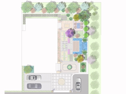 别墅花园私家庭院景观CAD施工图cad施工图