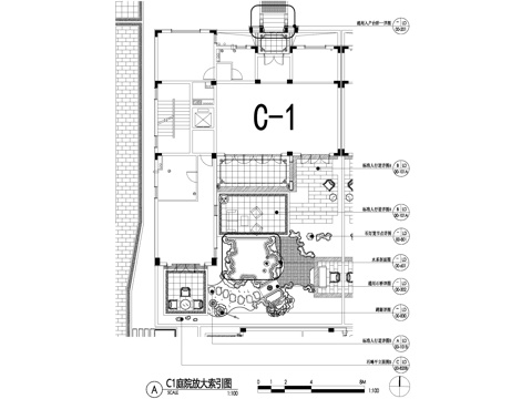 新中式别墅庭院景观平面图CAD施工图cad施工图