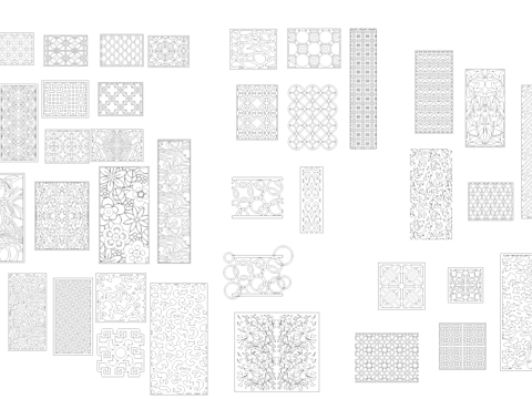 花纹雕花CAD图块图库cad施工图cad施工图