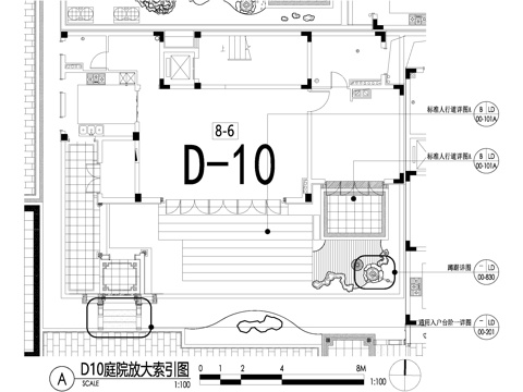新中式别墅庭院景观平面图CAD施工图cad施工图