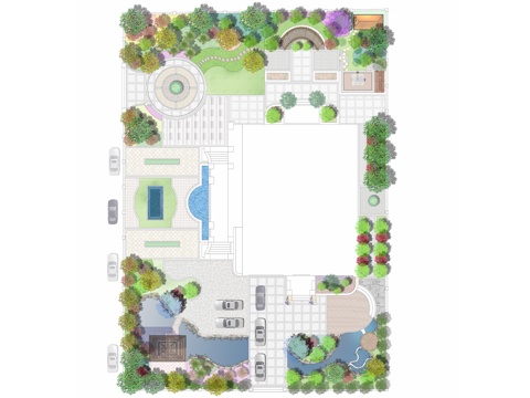 别墅花园私家庭院景观平面图集CAD施工图cad施工图