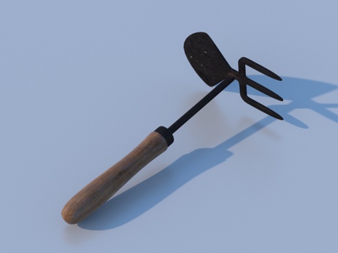  五金耙子 家用种花工具 手工农具3d模型 