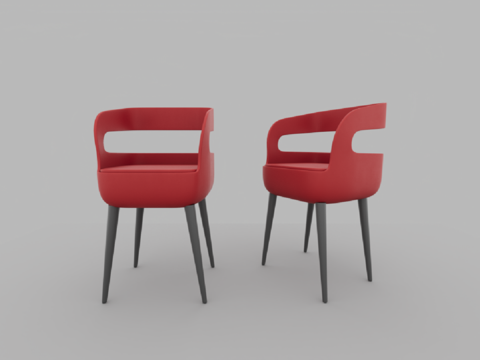  现代风格单人椅子3d模型 