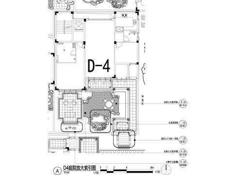 新中式别墅庭院景观平面图CAD施工图cad施工图