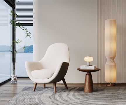  现代单人沙发椅 休闲沙发 休闲椅 布艺沙发 懒人椅3d模型 