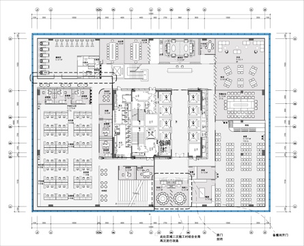 1200平公司办公室 最新平面办公室施工图cad施工图