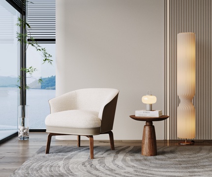  现代沙发椅 单人沙发 休闲椅 布艺沙发 布艺休闲椅 懒人椅3d模型 