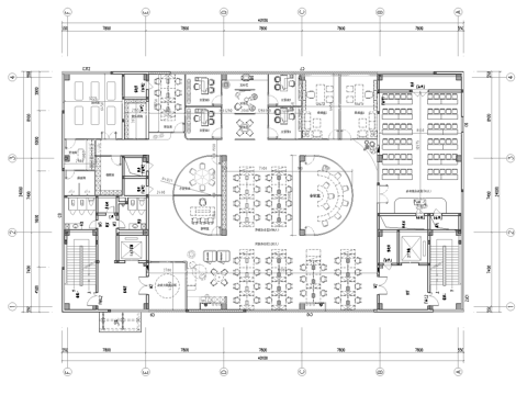 800平公司办公室 最新平面办公室施工图cad施工图