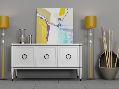  现代沙发茶几组合3d模型 