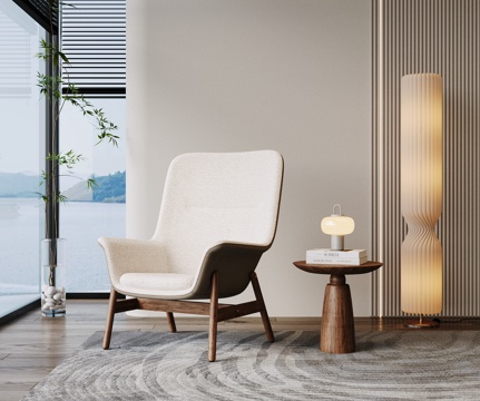  现代沙发椅 单人沙发 休闲椅 布艺沙发 布艺休闲椅 懒人椅3d模型 