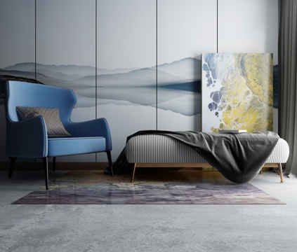  现代沙发茶几组合3d模型 