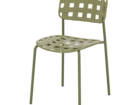  现代简约单人椅子 椅子 简约椅子 餐厅椅子 绿色椅子3d模型 