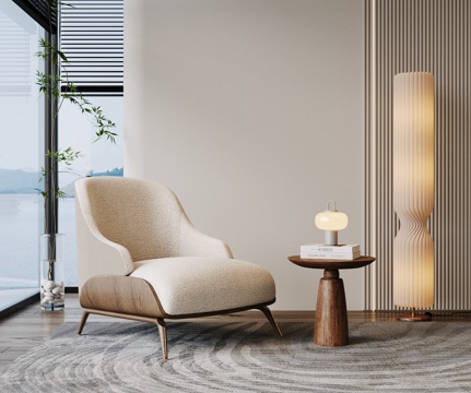  现代沙发椅 单人沙发 休闲椅 布艺沙发 布艺休闲椅 懒人椅3d模型 