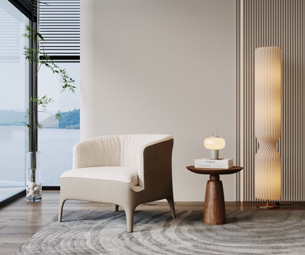  现代沙发椅 单人沙发 休闲椅 布艺沙发 布艺休闲椅 懒人椅3d模型 