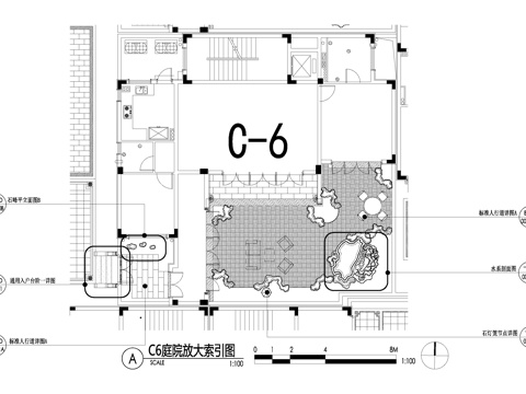新中式别墅庭院景观平面图CAD施工图cad施工图
