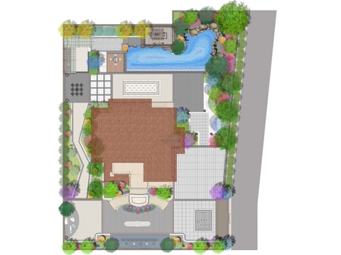 自建房豪宅别墅花园私家庭院景观CAD施工图cad施工图