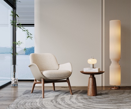  现代沙发椅 单人沙发 休闲椅 布艺沙发 布艺休闲椅 懒人椅3d模型 