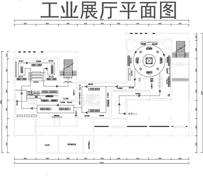 工业展厅平面图cadcad施工图