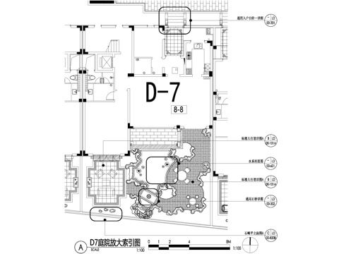新中式别墅庭院景观平面图CAD施工图cad施工图