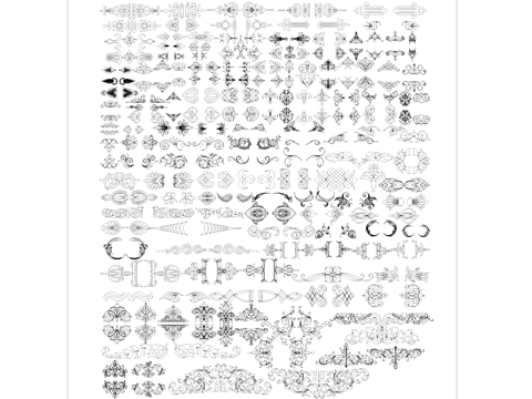 花形图案雕花花纹CAD图库cad施工图