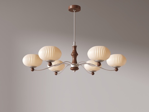  中古风吊灯 餐厅吊灯3d模型 