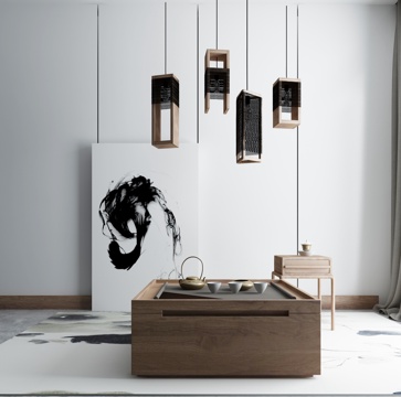  沙发茶几组合3d模型 