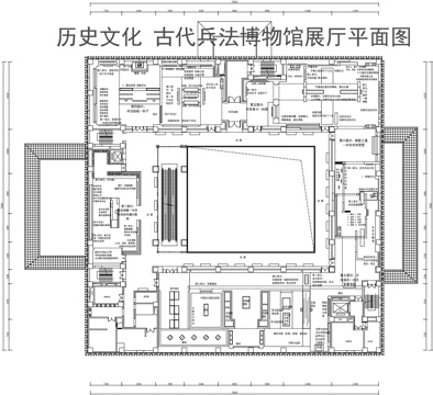 历史文化展厅 古代兵器博物馆展厅平面图cad施工图