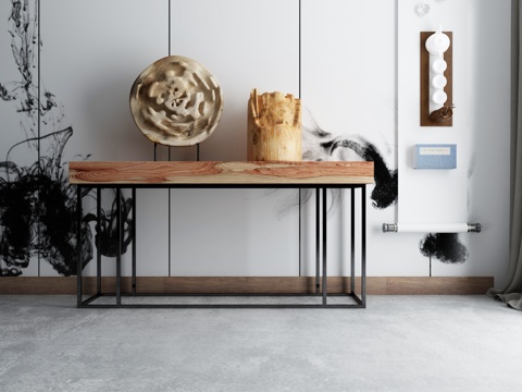  中式端景柜3d模型 