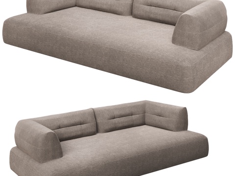  三人沙发3d模型 