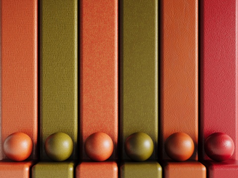 现代皮革 PBR皮革 人造皮su模型