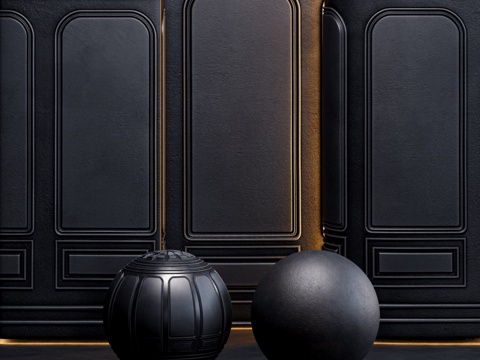  经典面板墙饰系列第三辑 PBR3d模型 