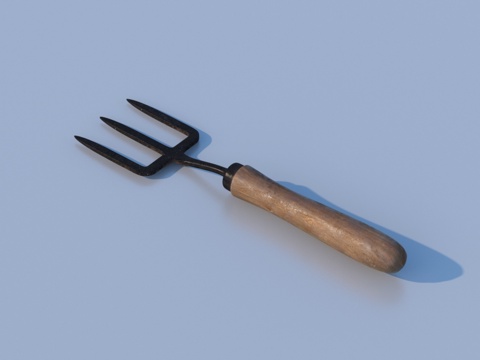  叉子 工具 手工农具3d模型 